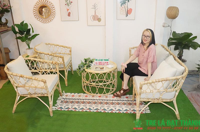 Bàn Ghế Mây Phòng Khách - BGMPK028